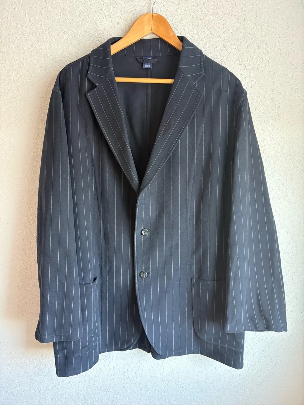 Polo Jeans Co Ralph Lauren Navy Pinstripe Blazer Jacket Men’s XXL cotton